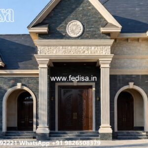 Classic House Front Elevation Design Black Villa Harriman State Park Price No-10450