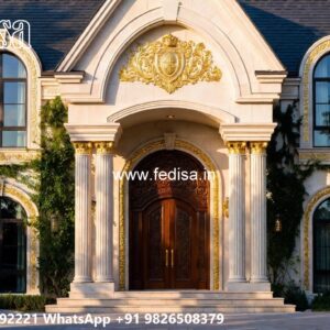 Traditional House Design With Modern Touch Villa Entrance Door Design No-10453