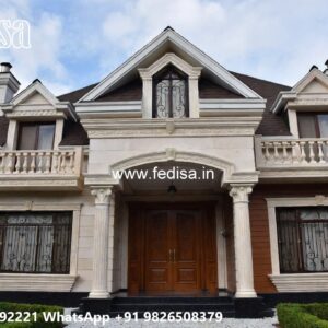 Columns House Design Villa Wall Design No-10468