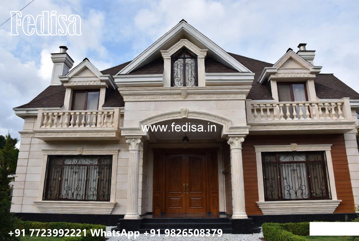 Columns House Design Villa Wall Design No-10468