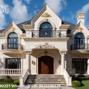 Classic Home Design With Garden Residential Villa Design No-10491