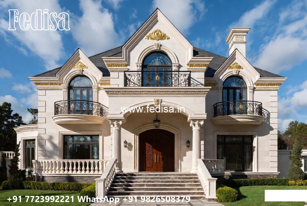 Classic Home Design With Garden Residential Villa Design No-10491