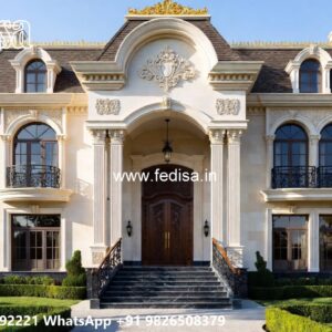 Grand Entrance Villa Design Villa Compound Wall Designs No-10503