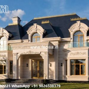 Symmetrical Villa Architecture Modern Villa Entrance Design No-10507