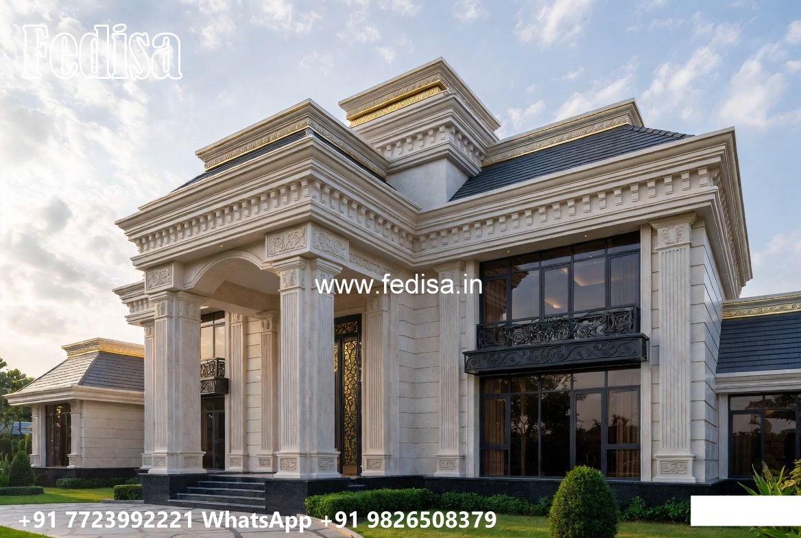 Elegant House Design Glass Villa Design No-10544