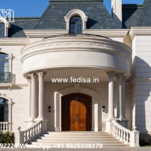 Marble Flooring Home Villa Blueprint Design No-10561