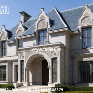 Classic House Design With Garden Villa Porch Design No-10576