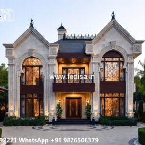 Symmetrical Home Design European Style Villa Design No-10589