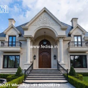 Columns House Design Spanish Style Villa Design No-10590