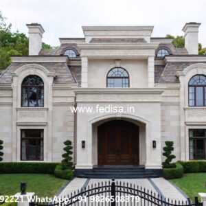 Neoclassical Villa Facade House Plans No-10624