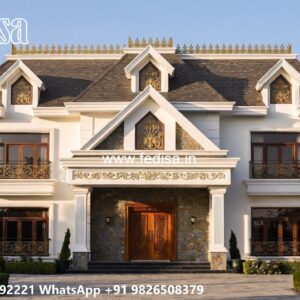 Grand Entrance Villa Design Small House Design No-10625