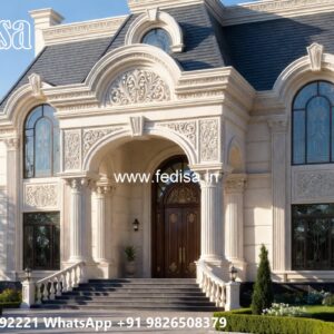 Luxury Front Elevation Villa Home Office Ideas No-10627