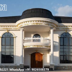 Marble Flooring Home Bungalow Design No-10683