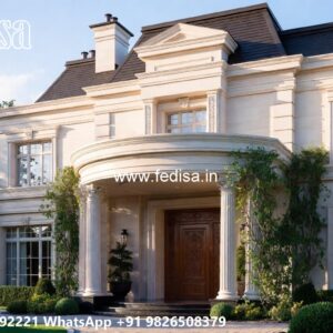 Traditional House Facade Single Floor House Design No-10708