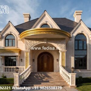 Vintage Villa Style Low Budget Modern 3 Bedroom House Design No-10743