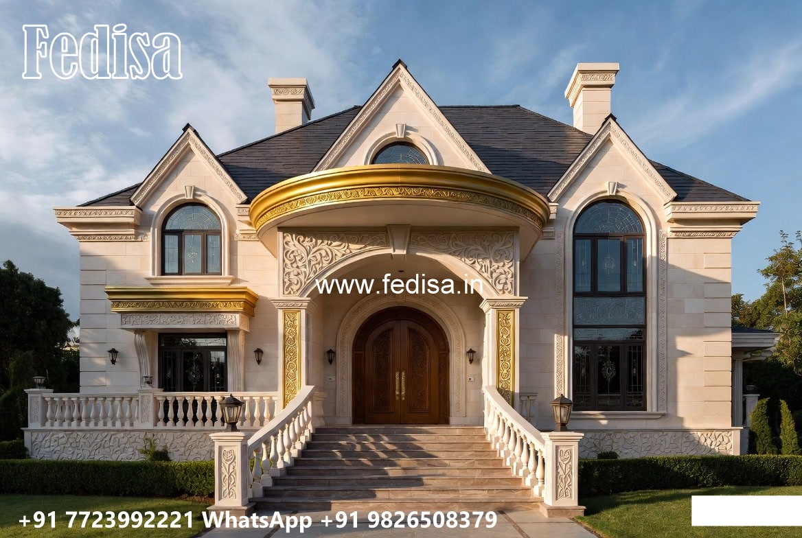 Vintage Villa Style Low Budget Modern 3 Bedroom House Design No-10743