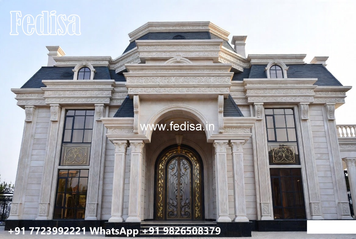 Grand Entrance Villa Design Single Floor House Front Design No-10747