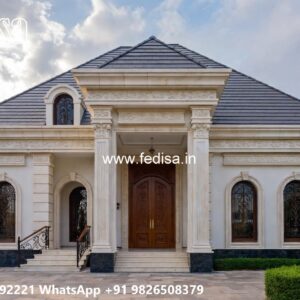 Villa With Columns Design L Shaped House Plans No-10748