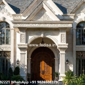 Classic Villa Garden Design Indian House Design Front View No-10761