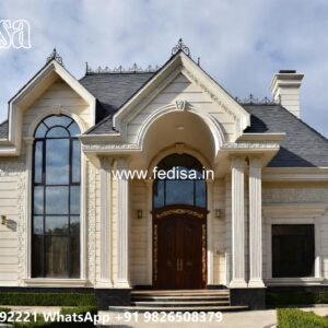 Classic House Front Elevation Design Flat Roof House No-10816