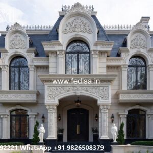 Stone Exterior Classic Home Pooja Mandir Designs No-10920
