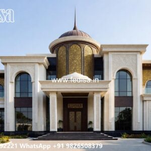 Stone Finish Home Exterior 2 Floor House Design No-10958
