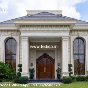 Classic Villa Exterior Double Story House Design No-10989