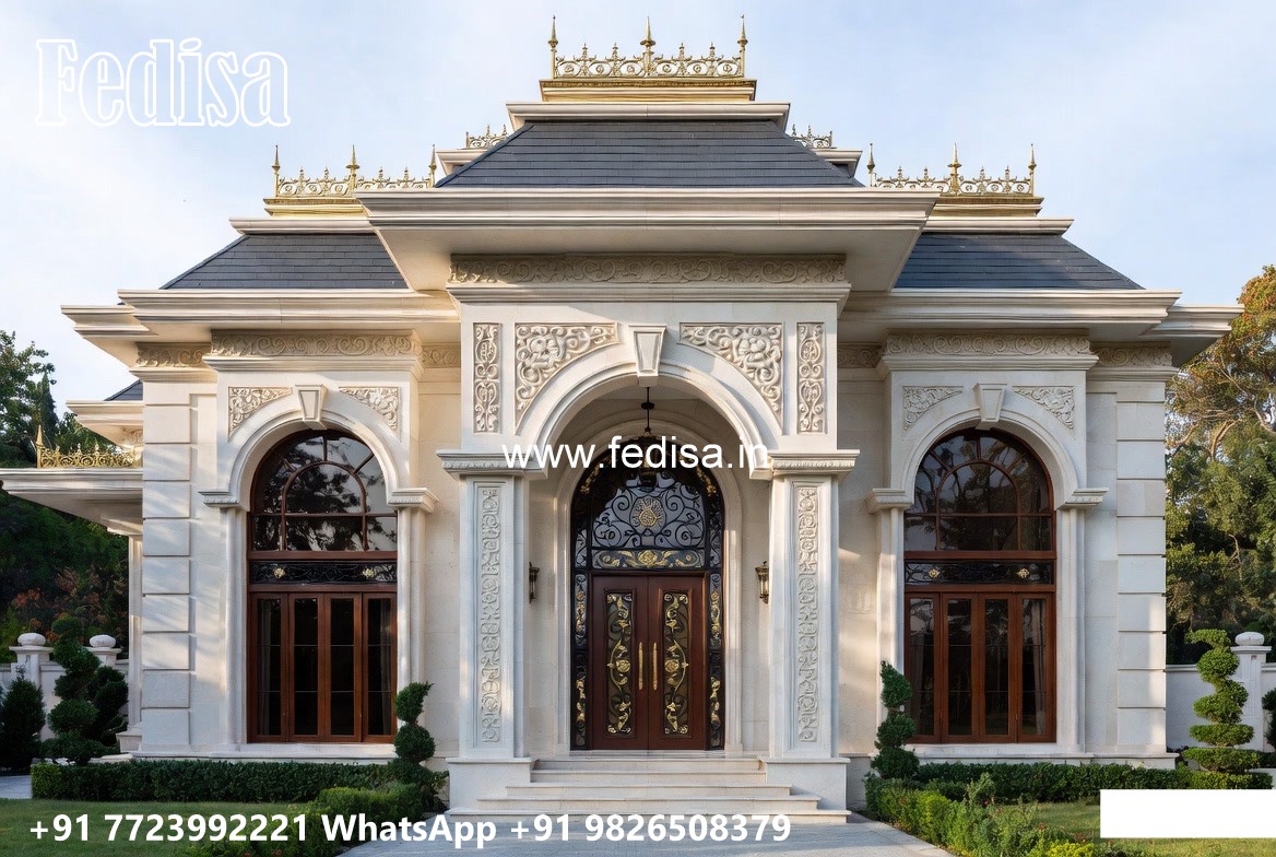Classic Outdoor Patio Villa Duplex Home Design No-11010