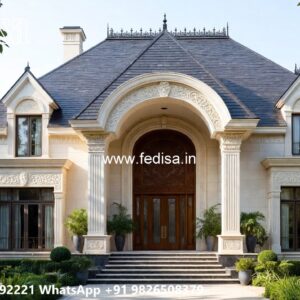 Classic House Design With Garden House Layout Plans No-11064