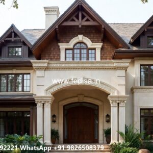 Classic Home Exterior Three Bedroom House Design No-11073