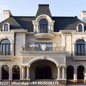 Vintage Villa Style Traditional House Design No-11109