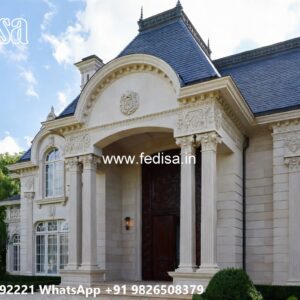 Neoclassical Villa Facade Front Entry Ideas No-11112