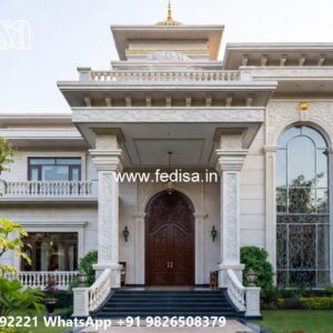 Heritage Style Villa Exterior Simple 3 Bedroom House Plans With Garage No-11116