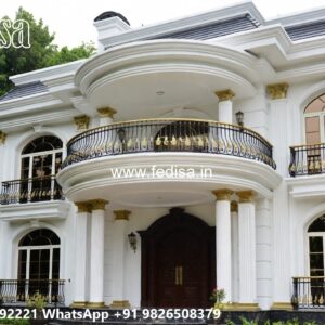 Stone Finish Villa Design Elevated House Design No-11118