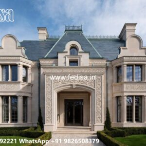 Traditional Interior Decor Villa Corner House Design No-11121