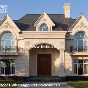 Classic Outdoor Patio Villa Low Budget Simple Two Storey House Design No-11132
