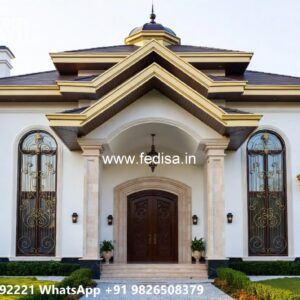 Classic Home Exterior Single Bedroom House Plans Indian Style No-11195