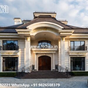 Vintage Villa Style House Facade Design No-11231