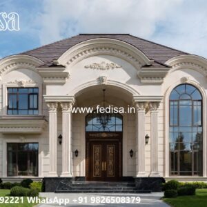 Neoclassical Villa Facade Brick House Designs No-11234