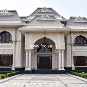 Heritage Style Villa Exterior 2bhk Interior Design No-11238