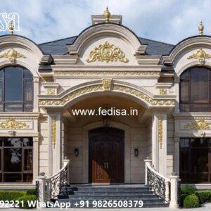 Stone Finish Villa Design Modern House Decor No-11240