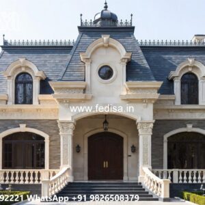 Marble Flooring Villa Design Small House Plans Indian Style No-11247
