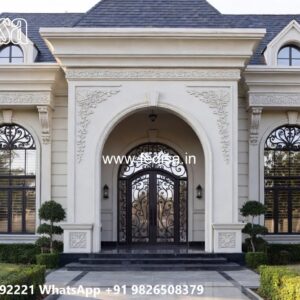 Classic Villa Front Elevation Design Puja Mandir Design No-11262
