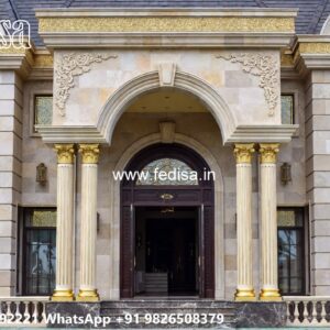 Classic House Exterior Small Mandir Design No-11279