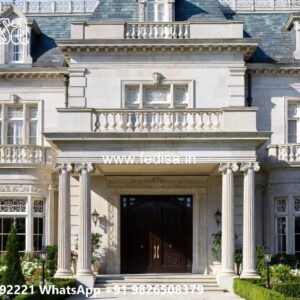 Vintage Villa Style Pillar Design In Home Front No-11353