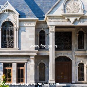 Heritage Style Villa Exterior South Facing House Plans No-11360