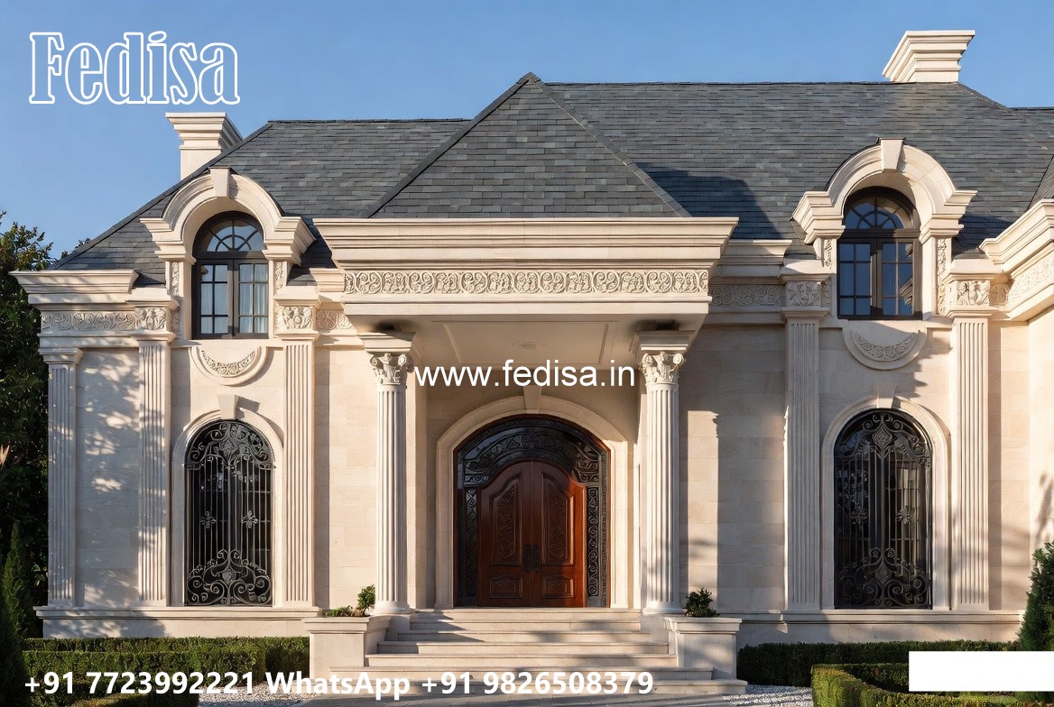 Classic Outdoor Patio Villa Guest House Design No-11376