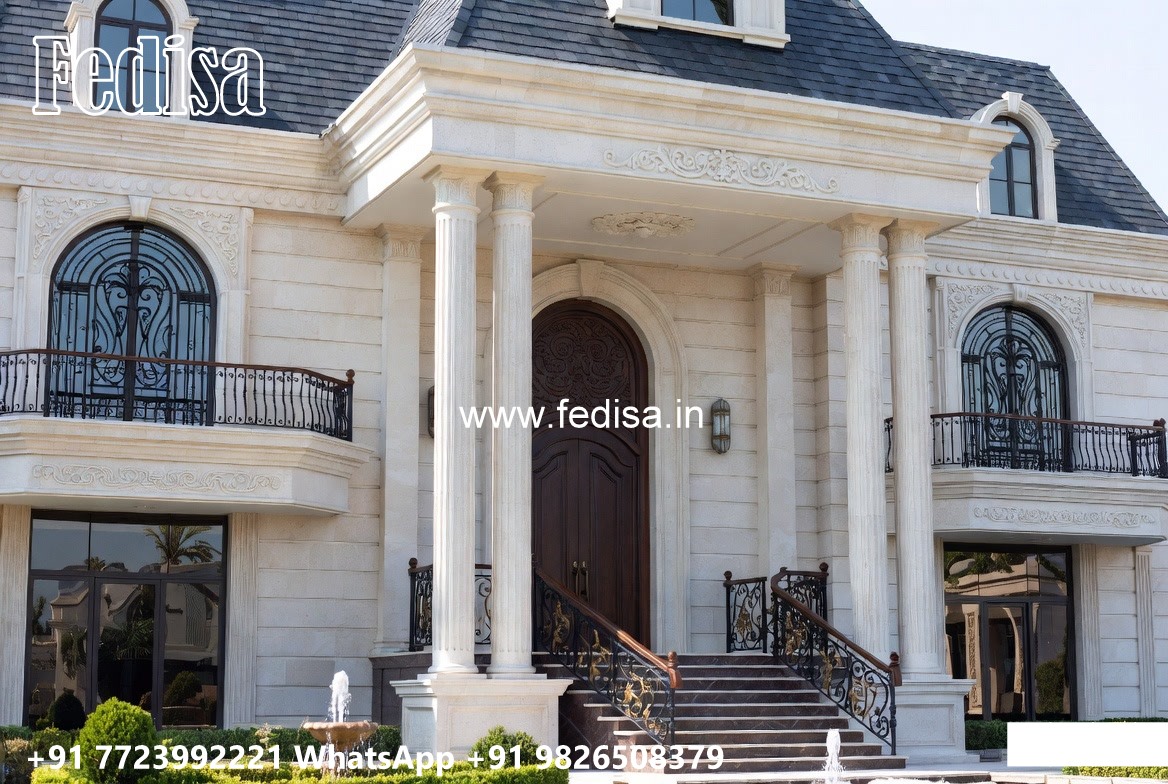 Stone Exterior Classic Home Modern Arch Design For Dining Hall No-11408