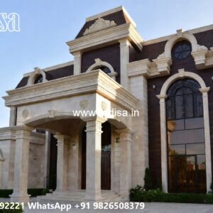 Front Yard Classic House 4 Bhk Home Design No-11419