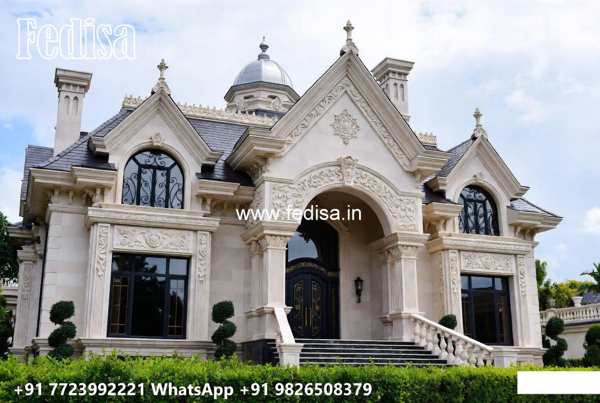 Neoclassical Villa Facade Room Wall Designs No-11478